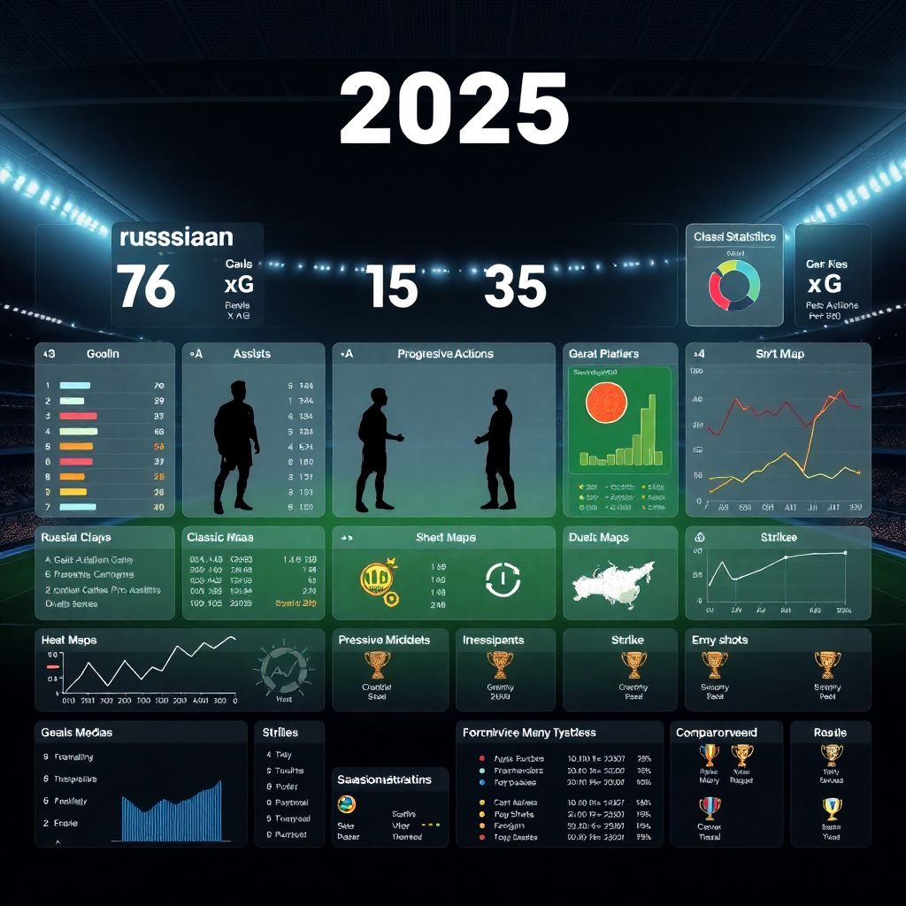 Международная статистика российских игроков: голы, передачи и награды