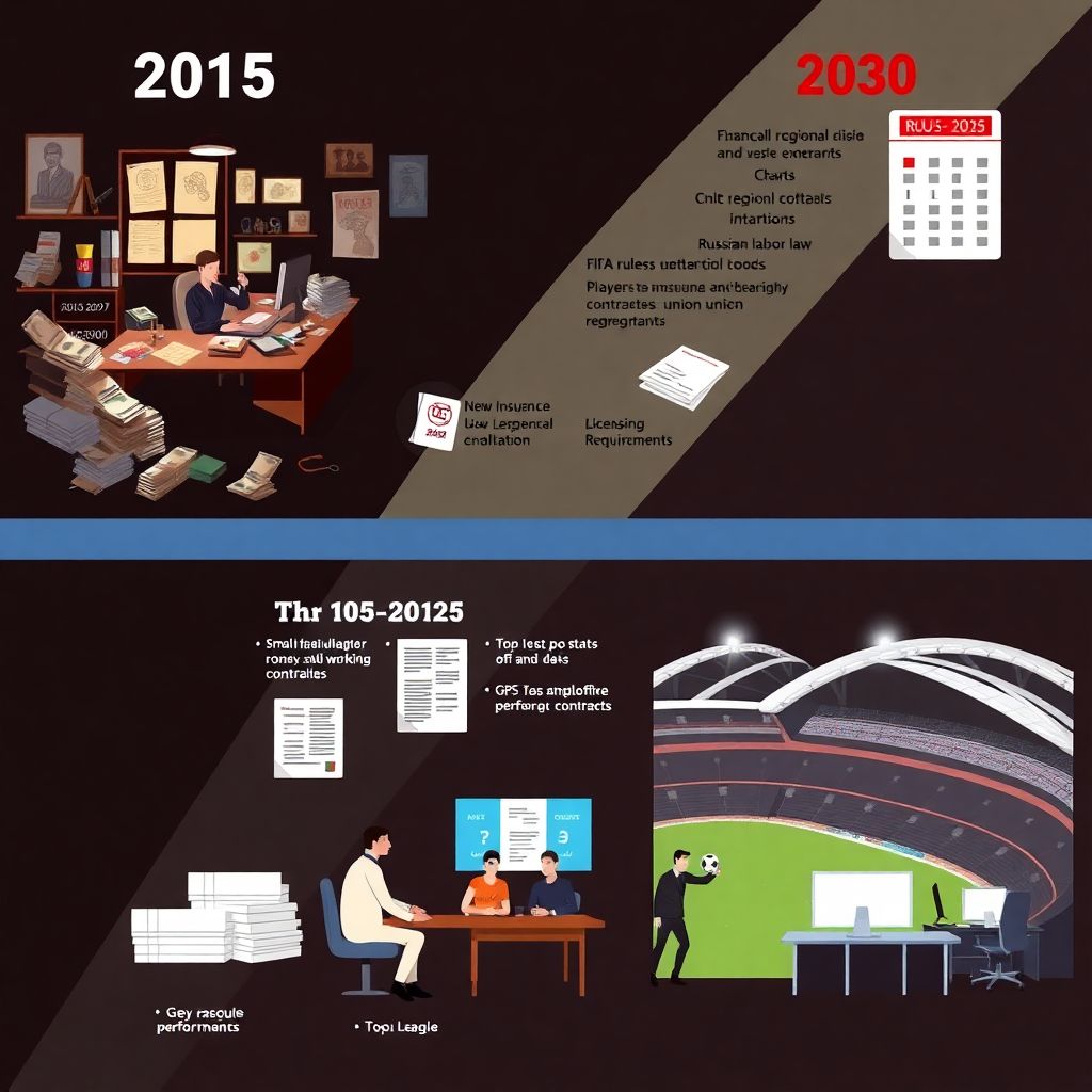 Условия труда футболистов в России: как они изменились за последнее десятилетие
