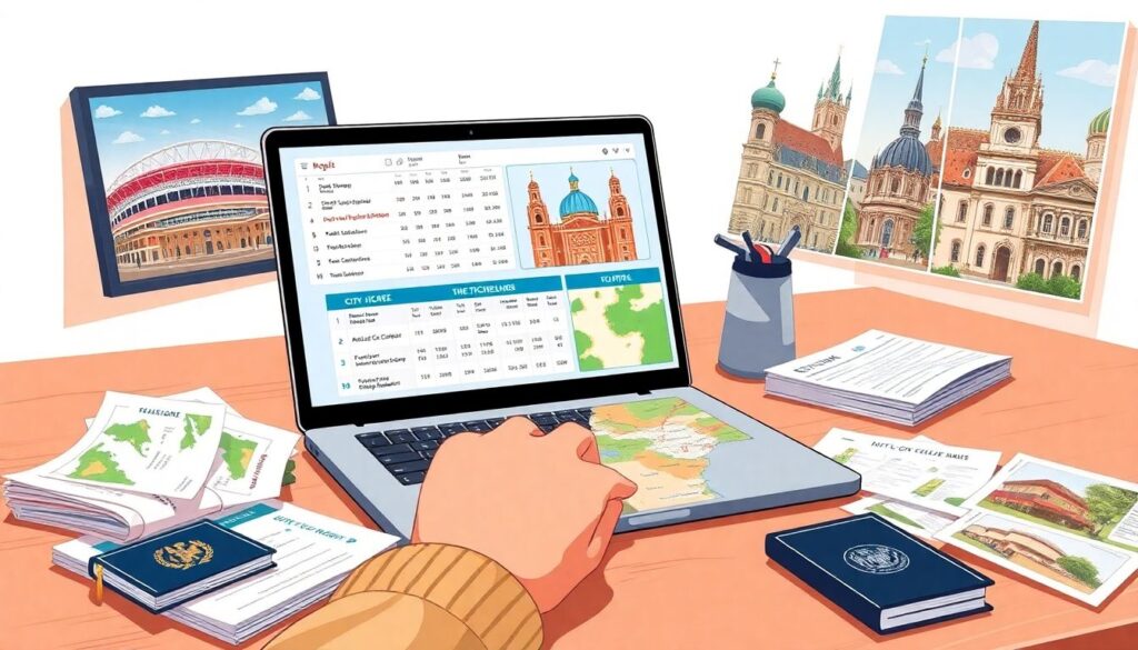 Россия и Европейские привлекательности футбольных столиц - иллюстрация